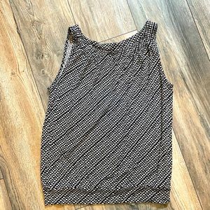 LOFT medium petite black and white tank